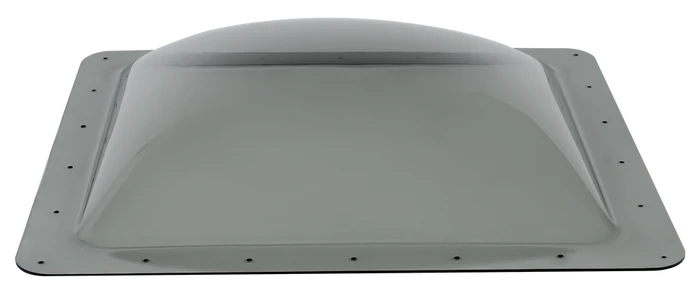 Smoke Polycarbonate RV Skylight 19x20 4-Inch Bubble Dome - Angled View | United RV Parts