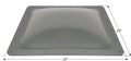 Smoke Polycarbonate RV Skylight 19x23 with 27x23 Dimensions - Top View | United RV Parts