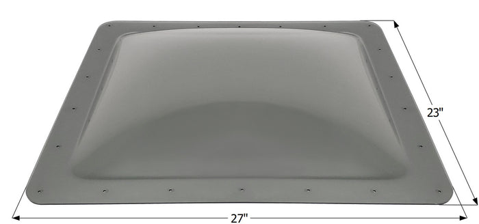 Smoke Polycarbonate RV Skylight 19x23 with 27x23 Dimensions - Top View | United RV Parts