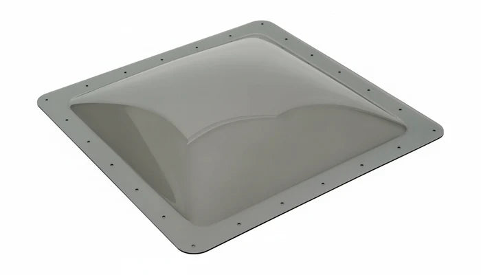 Smoke Polycarbonate RV Skylight Dome 22x22 Bubble - Angled View | United RV Parts