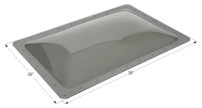 Icon SL2234S Smoke RV Skylight 22x34 with 26x38 Outer Dimensions - Angle View | United RV Parts