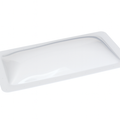 White Polycarbonate RV Skylight 14x30 Bubble Dome - Angled Top View | United RV Parts