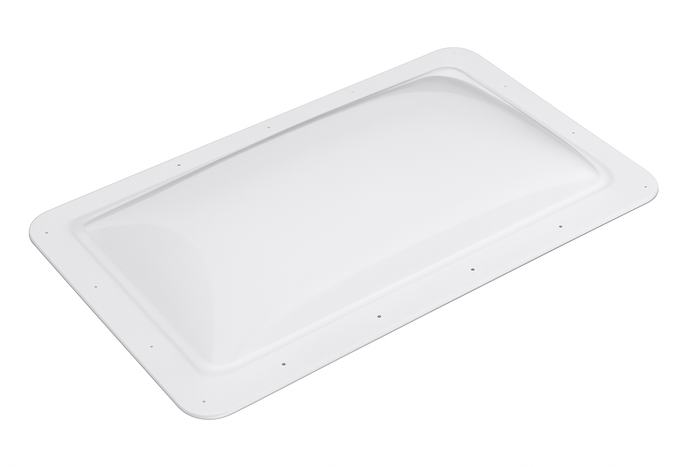 White Polycarbonate RV Skylight Dome 14x34 - Angled Top View | United RV Parts