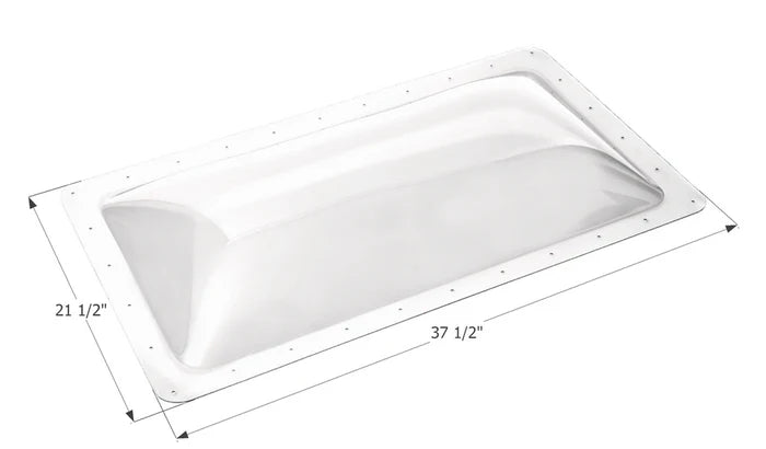 White Icon RV Skylight SL1733W with Dimensions 21.5x37.5 Inches - Measurement Diagram | United RV Parts
