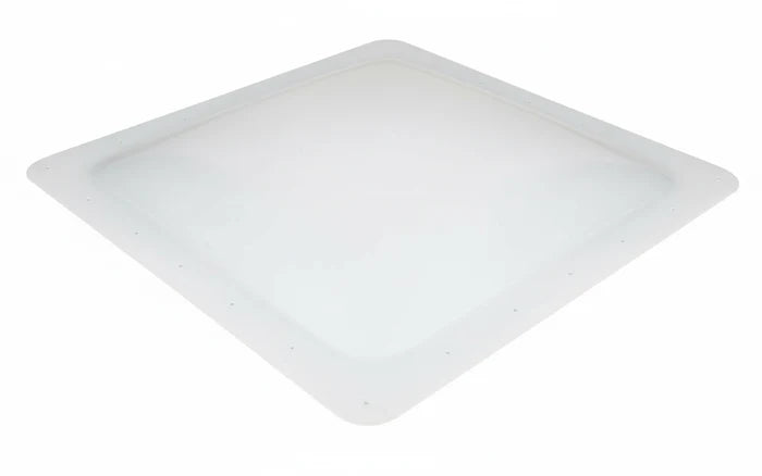 White Polycarbonate RV Skylight Dome 18x23 - Angled Top View | United RV Parts