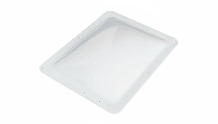 White Polycarbonate RV Skylight Dome 18x24 - Angled Top View | United RV Parts