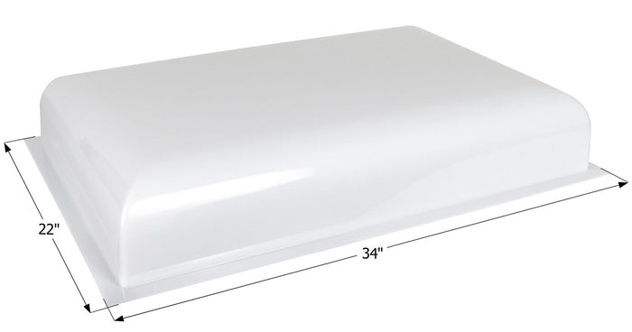 White Icon RV Skylight SL2032W 5-Inch Bubble Dome - Angled View with 22x34 Inch Dimensions | United RV Parts