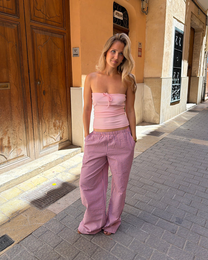 IDA STRIPE PANT - CORAL