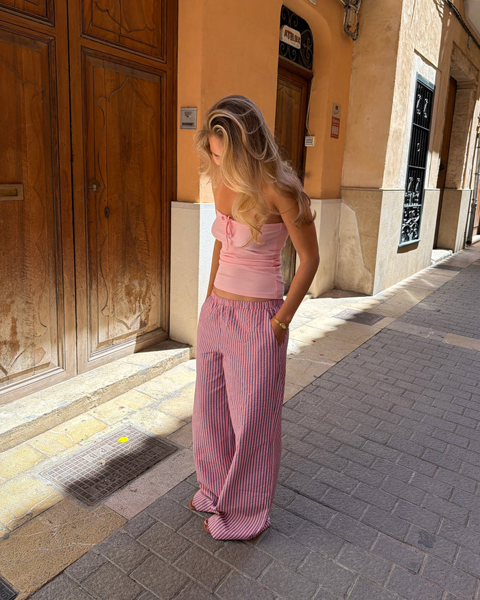 IDA STRIPE PANT - CORAL