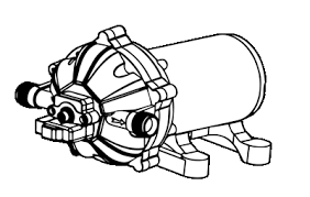 InVision 12V RV Fresh Water Pump 320-5200 Line Drawing - Technical Diagram | United RV Parts