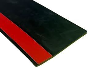 Black RV Slide Out Seal with Red Adhesive Strip - Profile View | United RV Parts