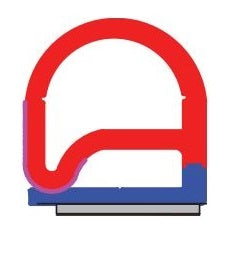 Jaeger Flip N Seal Single Bulb RV Slide-Out Seal - Cross-Section Profile Detail | United RV Parts