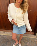 JESSICA DENIM MINI SKIRT - LIGHT BLUE