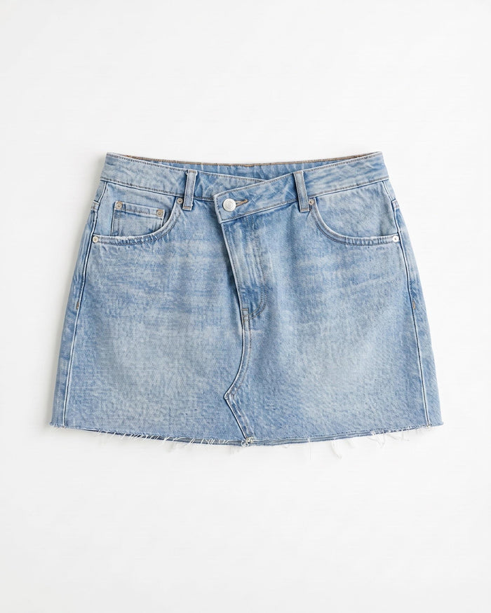 JESSICA DENIM MINI SKIRT - LIGHT BLUE