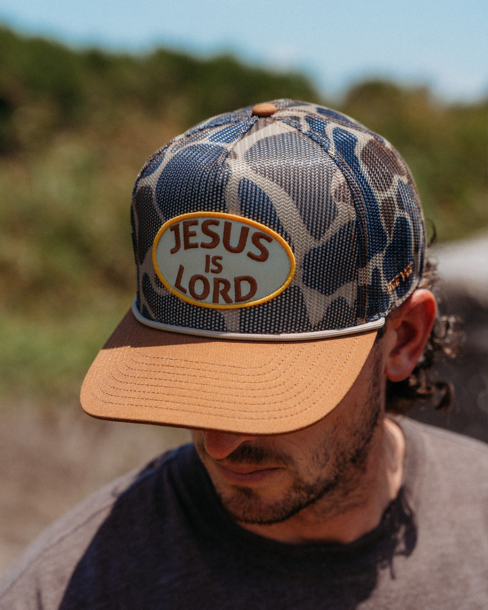 Jesus Is Lord All Mesh Camo Hat – view 4