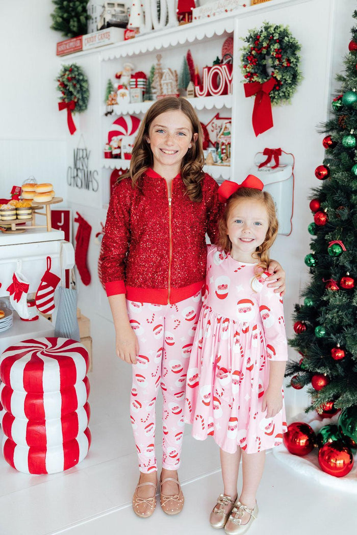 Jingle Bells 3/4 Sleeve Pocket Twirl Dress-Mila & Rose ®