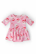 Jingle Bells 3/4 Sleeve Twirl Bodysuit-Mila & Rose ®