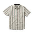 Close-up of a versatile Roark dress shirt with detailed stitching on collar, sleeves, and buttons, designed for outdoor and travel adventures.