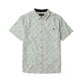 Stylish silver active shirt with button details, perfect for travel and outdoor adventures.