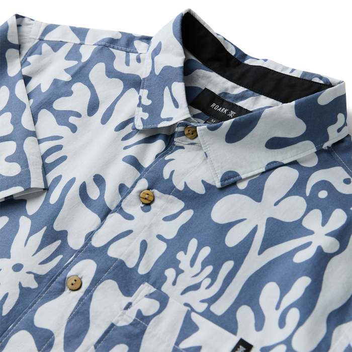 Roark adventure gear close-up showcasing unique fabric texture and durable design details.