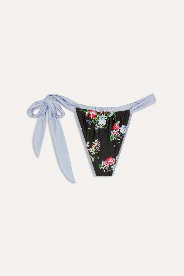 Kealy Reversible Shine Bikini Bottom - Bouquet