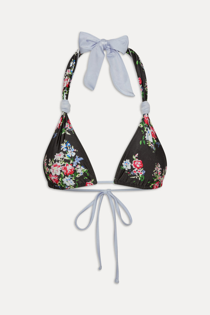 Kealy Reversible Shine Bikini Top - Bouquet