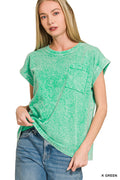 Kelly Green Cuffed Short Sleeve Tee