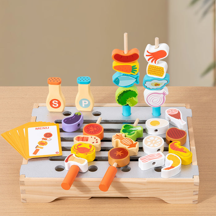 Kitchen Barbecue Grill Educational Toys Parent-Child Interactive Playhouse