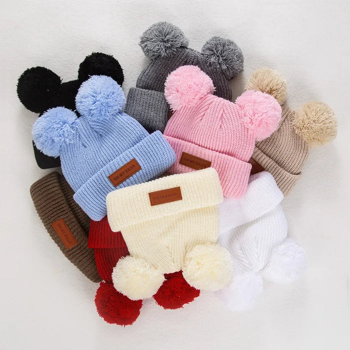 Knitted Cute Newborn Boys Girls Baby Beanies 0-3T