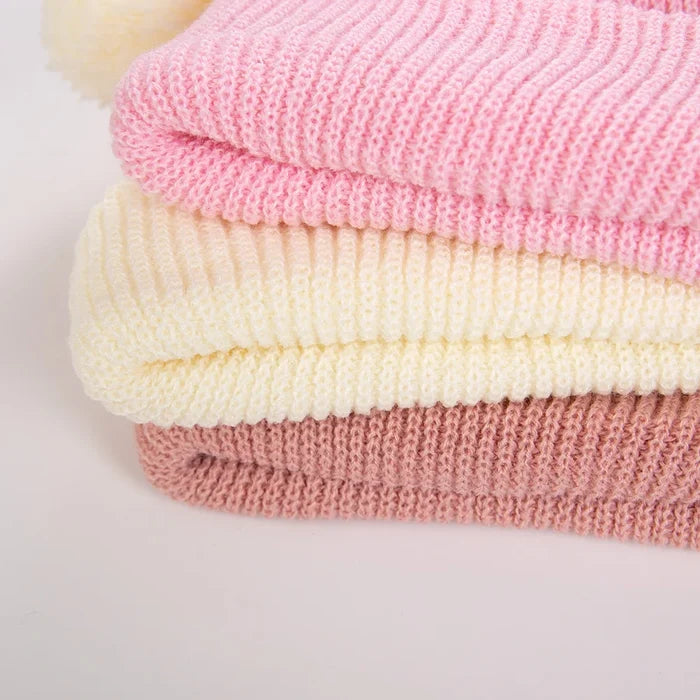 Knitted Cute Newborn Boys Girls Baby Beanies 0-3T