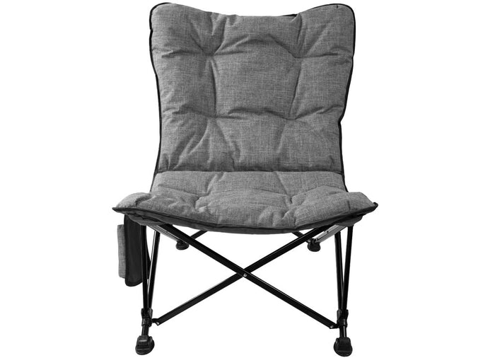 Heather Grey Kuma Aurora Padded Folding Camping Chair 896-KM-ACPS-HG - Front View | United RV Parts