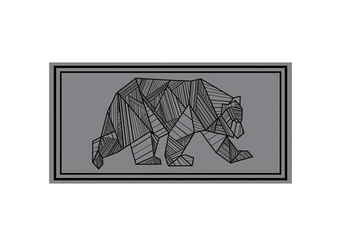 Grey Side Kuma Bear Outdoor Camping Mat 481-KM-RVMB-GB-18 - Reversible Side Flat Lay | United RV Parts