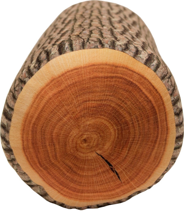 KUMA Log Pillow Wood Grain End Cap Detail with Tree Ring Print - End View | United RV Parts