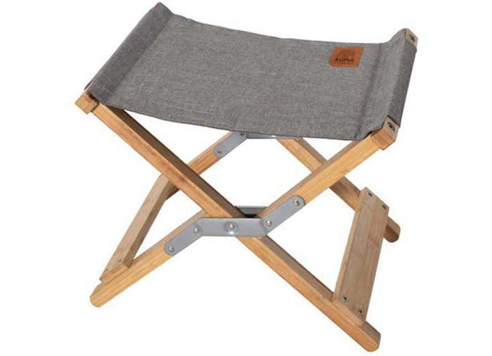 Heather Grey Kuma Yoho Bamboo Folding Stool 861-KM-YBBS-HG - 3/4 Angle View | United RV Parts