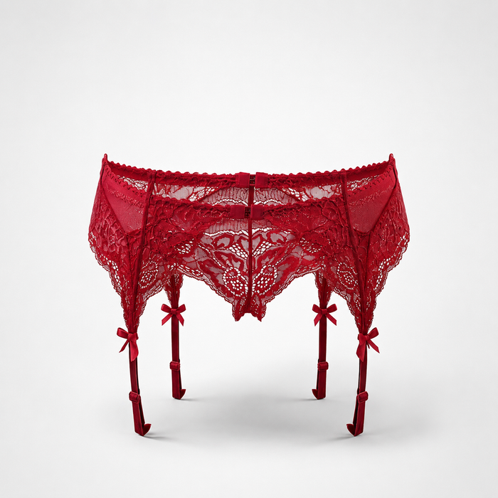Lace suspender belt