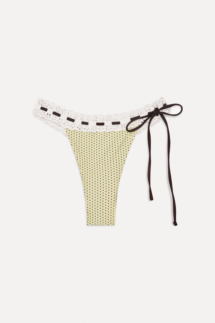 Lacey Micro Bikini Bottom Lemon Dot