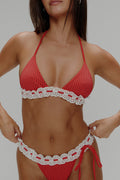 Lana Skimpy Triangle Bikini Top Spice Dot