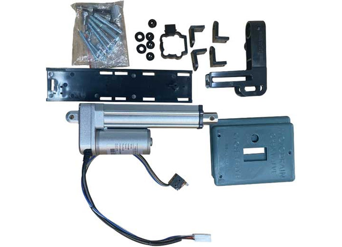 Silver LaSalle Bristol Motodrain Replacement Motor with Mounting Brackets - Top View | United RV Parts