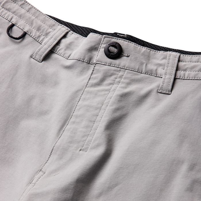 Close-up of a versatile Roark outdoor gear piece in grey, ready for an adventurous journey