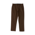 Brown Layover Pro Traveler Pants displayed flat against white background with visible front pockets and button closure