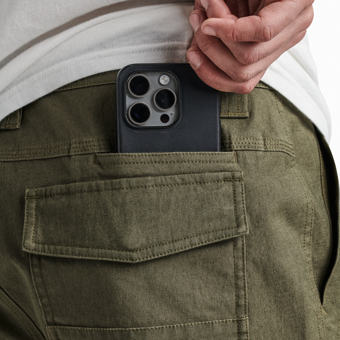 Roark Layover Utility Pants in Military, showcasing a front view of the pants.