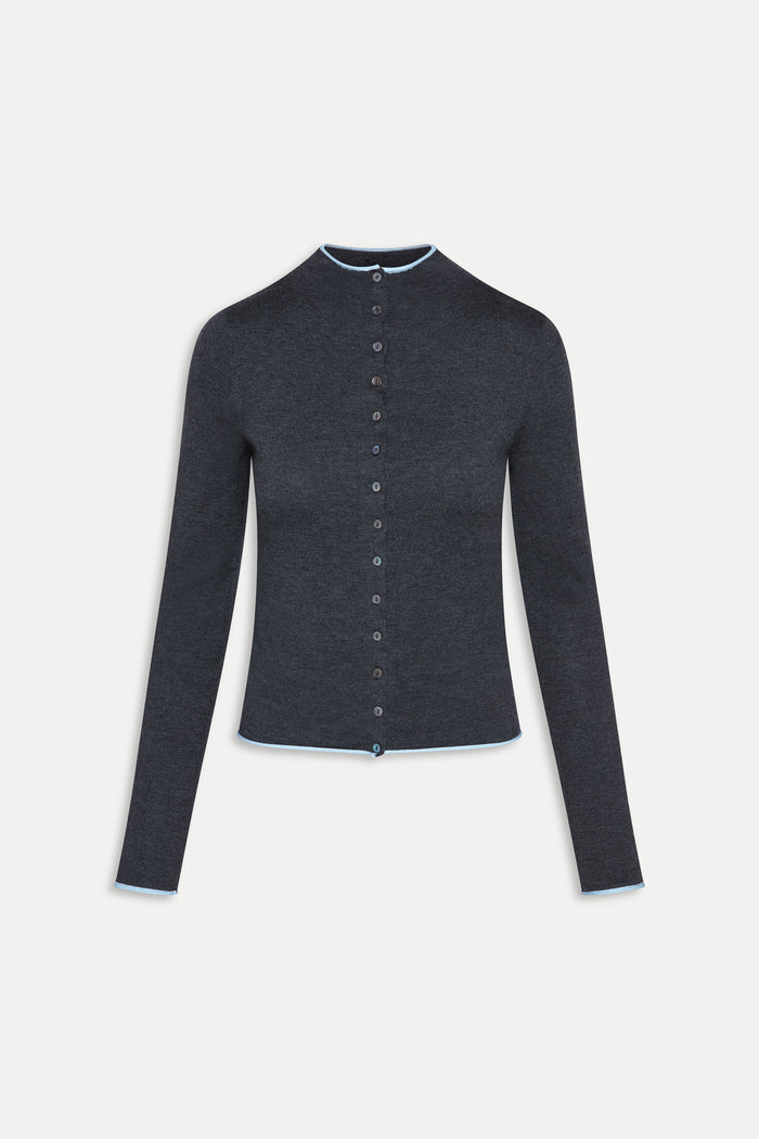 Leo Knit Button Up Cardigan - Stone