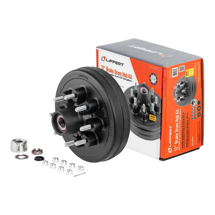 Lippert 12" Brake Hub Kit 2024013261 with hardware and retail box - 7000 lb axle 8 on 6.5" | United RV Parts