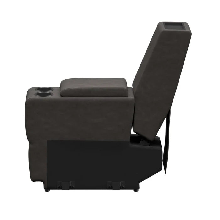 Lippert Heritage RV Theater Center Console with Storage - Side View Showing Cup Holders | United RV Parts