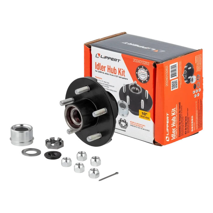 Lippert Idler Hub Kit 2024013263 with hardware and retail box - 3500 lb axle 5 on 4.5 | United RV Parts
