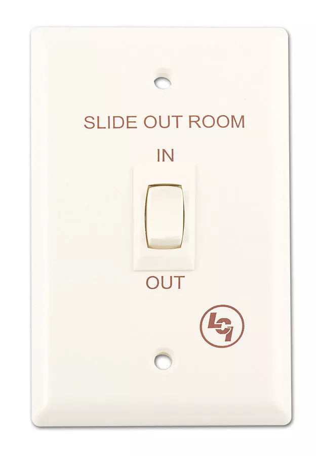 Almond Lippert 225488 Interior In/Out Switch Wall Plate - Front View | United RV Parts