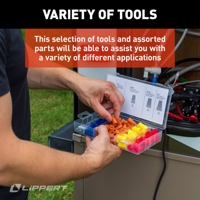 Colorful Wire Connectors - Lippert RV Tool Kit Close-Up | United RV Parts