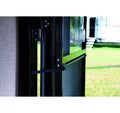 Black Lippert Screen Shot Automatic Door Closer Installed on RV Screen Door | United RV Parts