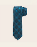 Blue plaid tie