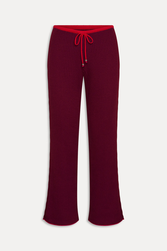 Lochlin Knit Pants - Pomegranate